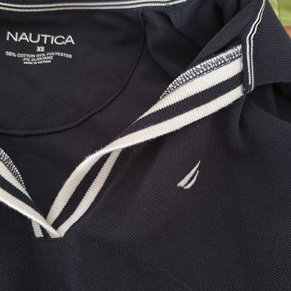Nautica v neck shirt with collar XS - Picture 2 of 5